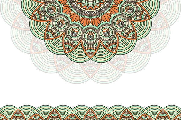 Fond coloré avec modèle mandala — Image vectorielle