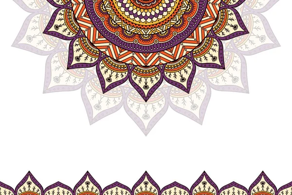 Fond coloré avec modèle mandala — Image vectorielle