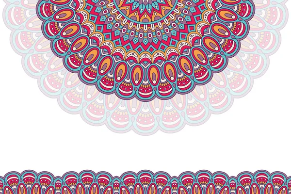 Sfondo colorato con modello mandala — Vettoriale Stock