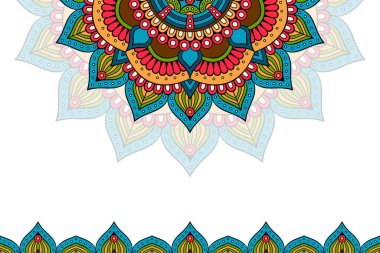 Mandala şablonu ile renkli arkaplan