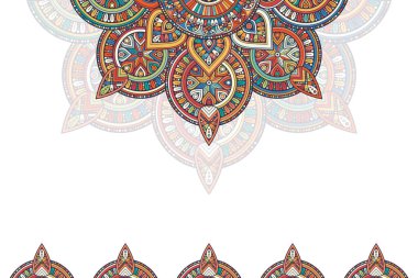 Mandala şablonu ile renkli arkaplan