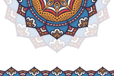 Mandala şablonu ile renkli arkaplan