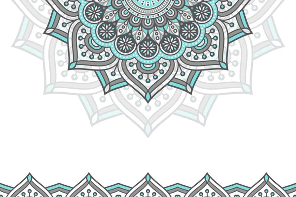 Fondo colorido con plantilla de mandala — Vector de stock