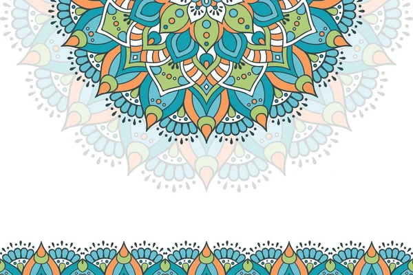 Fond coloré avec modèle mandala — Image vectorielle