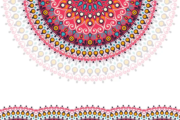 Sfondo colorato con modello mandala — Vettoriale Stock