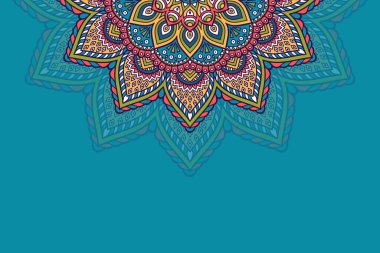 Mandala şablonu ile renkli arkaplan