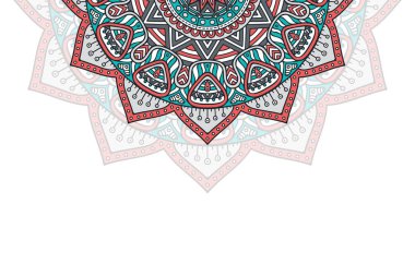 Mandala şablonu ile renkli arkaplan