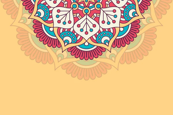 Kleurrijke achtergrond met mandala sjabloon — Stockvector