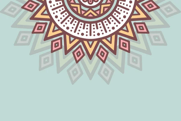 Fondo colorido con plantilla de mandala — Vector de stock