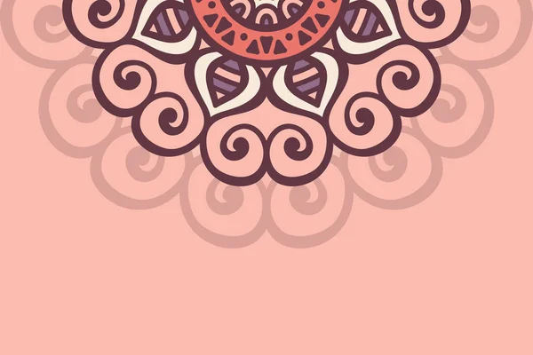 Fondo colorido con plantilla de mandala — Vector de stock