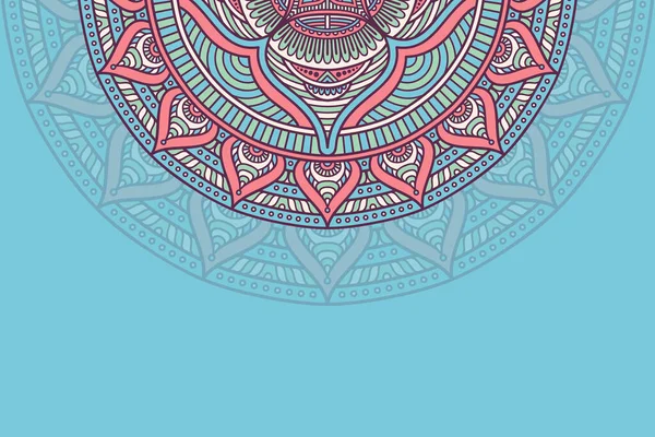 Fundo colorido com modelo de mandala — Vetor de Stock