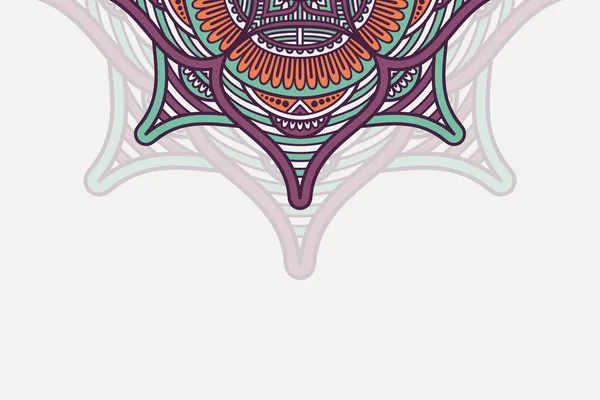 Fondo colorido con plantilla de mandala — Vector de stock