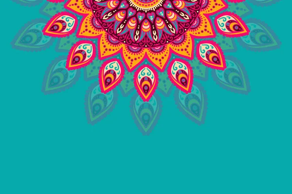 Fond coloré avec modèle mandala — Image vectorielle