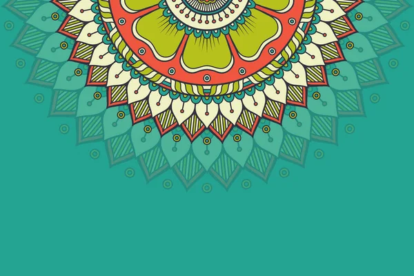 Fundo colorido com modelo de mandala —  Vetores de Stock