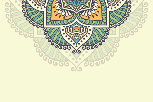 Fundo colorido com modelo de mandala — Vetor de Stock