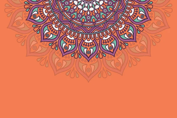 Fond coloré avec modèle mandala — Image vectorielle