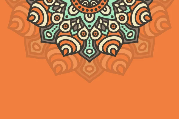 Fundo colorido com modelo de mandala — Vetor de Stock