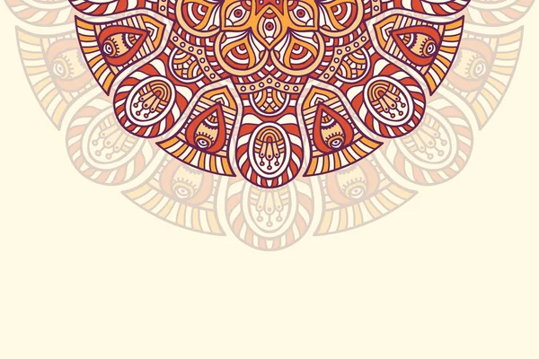 Fundo colorido com modelo de mandala —  Vetores de Stock