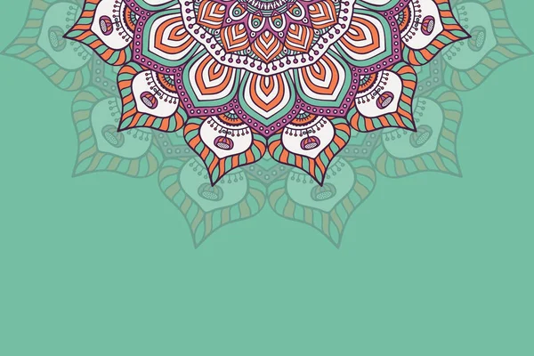 Fundo colorido com modelo de mandala — Vetor de Stock