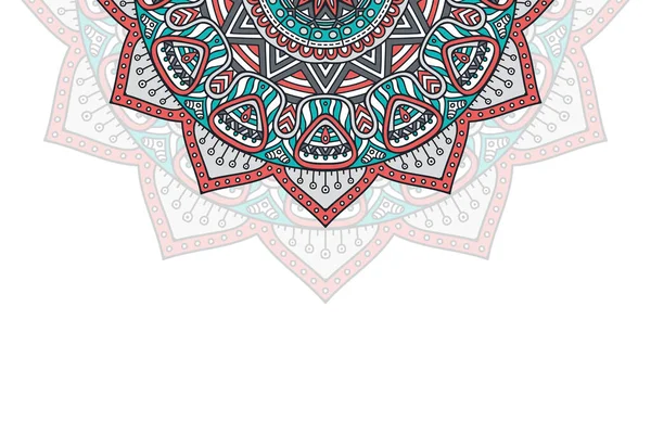 Fond coloré avec modèle mandala — Image vectorielle