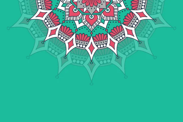 Sfondo colorato con modello mandala — Vettoriale Stock