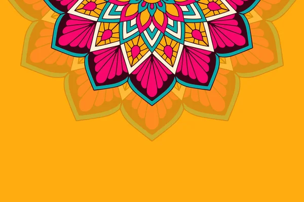 带有曼陀罗模板的色彩艳丽的背景 — 图库矢量图片