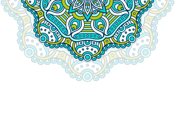 Fundo colorido com modelo de mandala — Vetor de Stock