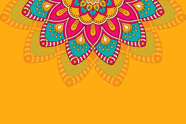 Colorful background with mandala template — Stock Vector
