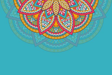 Mandala şablonu ile renkli arkaplan