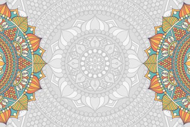 Mandala ile vektör süsleme arkaplanı