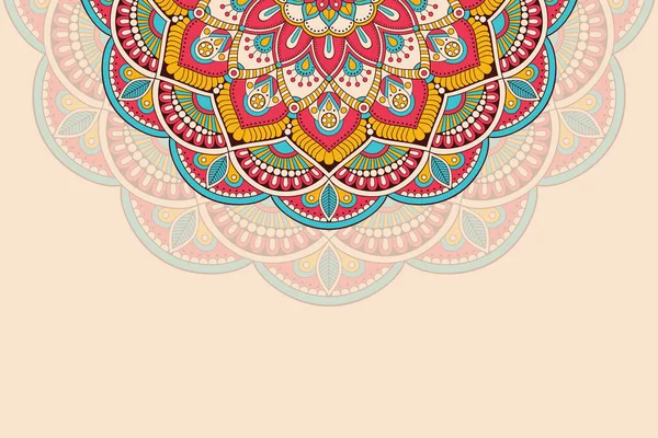 Sfondo colorato con modello mandala — Vettoriale Stock