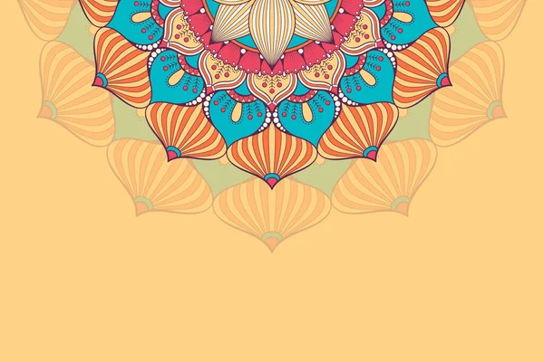 Fondo colorido con plantilla de mandala — Archivo Imágenes Vectoriales