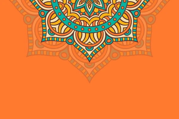 Fundo colorido com modelo de mandala — Vetor de Stock