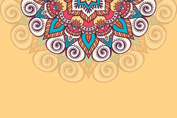 Mandala şablonu ile renkli arkaplan — Stok Vektör