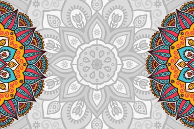 Mandala ile vektör süsleme arkaplanı