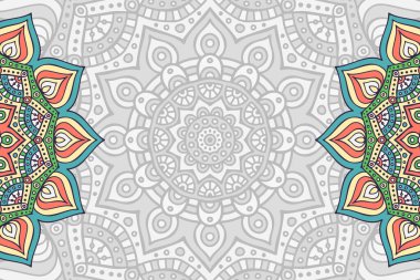 Mandala ile vektör süsleme arkaplanı