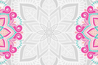 Mandala ile vektör süsleme arkaplanı