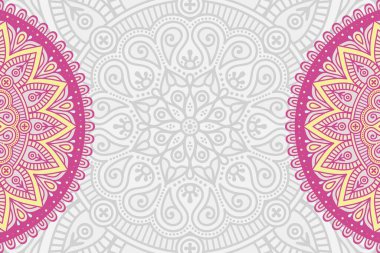 Mandala ile vektör süsleme arkaplanı