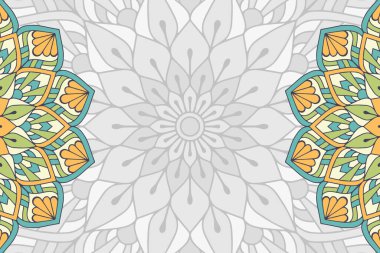 Mandala ile vektör süsleme arkaplanı