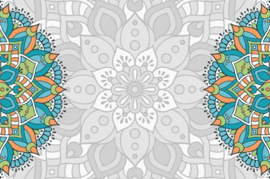 Mandala ile vektör süsleme arkaplanı