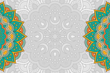 Mandala ile vektör süsleme arkaplanı