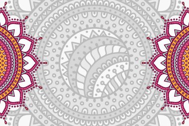 Mandala ile vektör süsleme arkaplanı