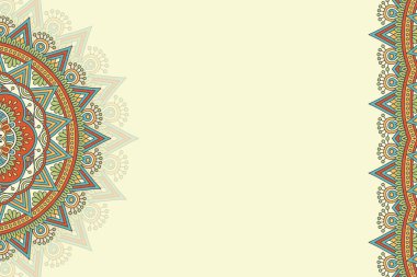 Mandala ile vektör süsleme arkaplanı