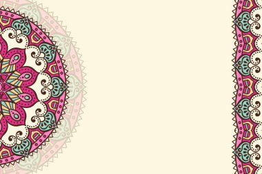 Mandala ile vektör süsleme arkaplanı
