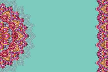 Mandala ile vektör süsleme arkaplanı