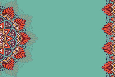 Mandala ile vektör süsleme arkaplanı