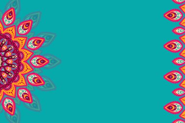 Mandala ile vektör süsleme arkaplanı