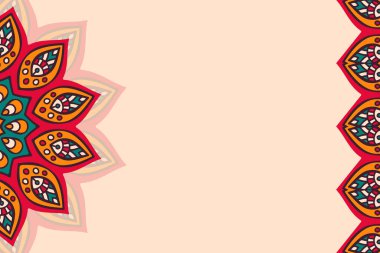Mandala ile vektör süsleme arkaplanı