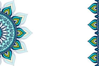 Mandala ile vektör süsleme arkaplanı