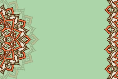 Mandala ile vektör süsleme arkaplanı